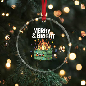 Funny Lil Fire Dumpster Christmas Crystal Glass Ornament Merry And Bright Xmas Led Lights TS11 Print Your Wear