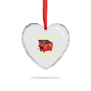 Funny Lil Fire Dumpster Heart Crystal Glass Ornament This Little Light Of Mine I'm Gonna Let It Shine TS11 Print Your Wear
