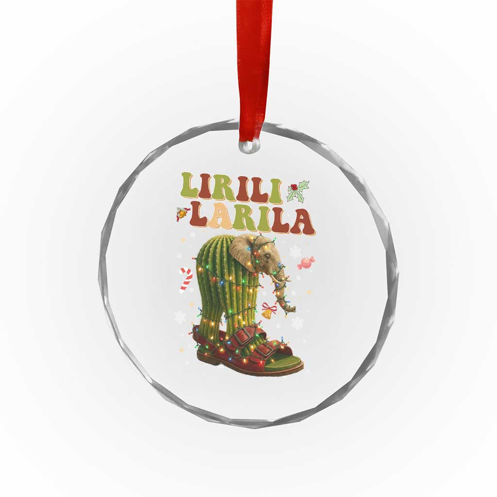 Funny Lirili Larila Italian Brainrot Meme Crystal Glass Ornament Christmas Gift TS12 Print Your Wear