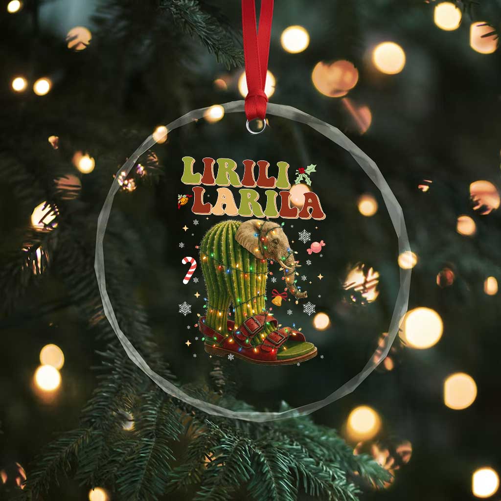 Funny Lirili Larila Italian Brainrot Meme Crystal Glass Ornament Christmas Gift TS12 Print Your Wear