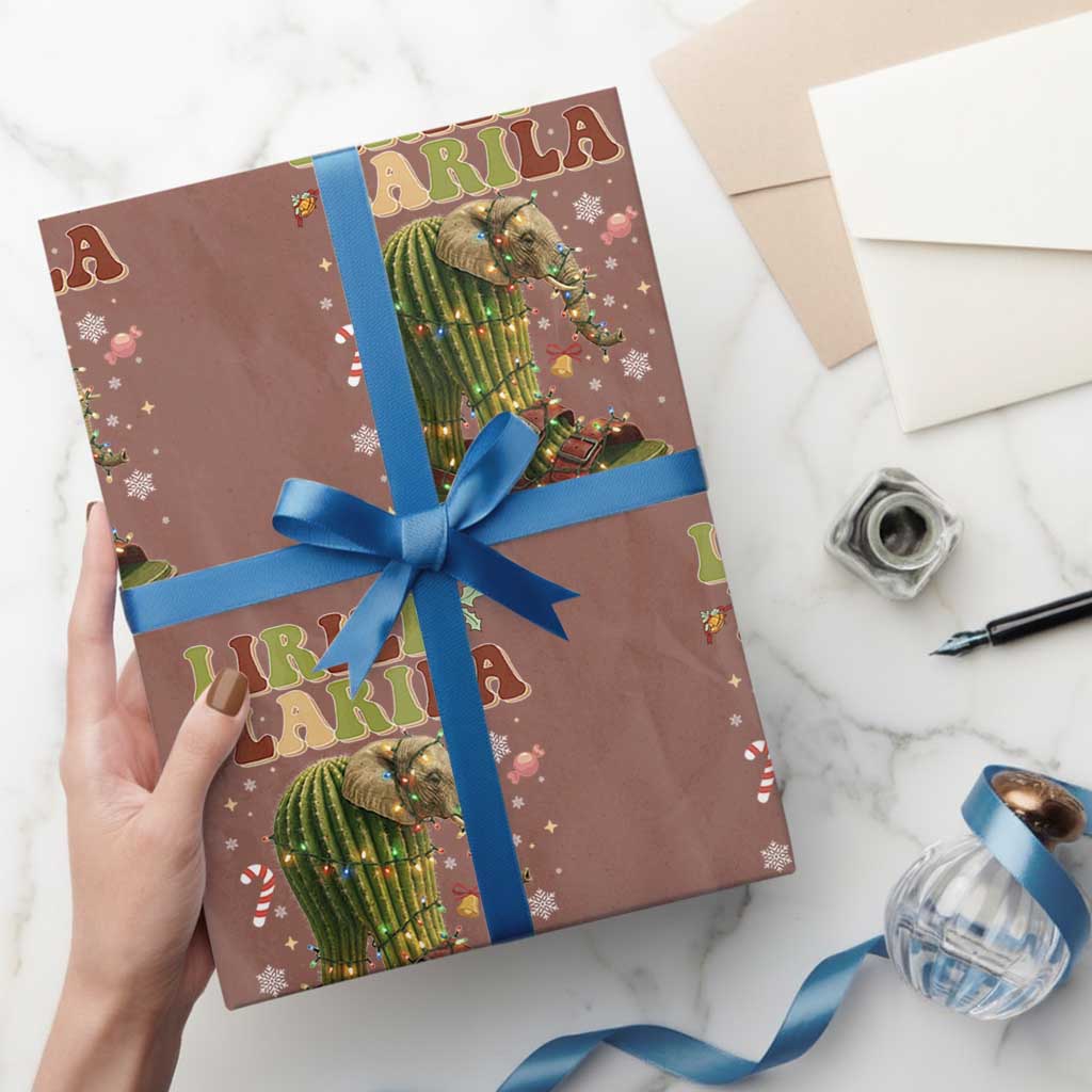 Funny Lirili Larila Italian Brainrot Meme Wrapping Paper Roll Christmas Gift TS12 Mocha Print Your Wear