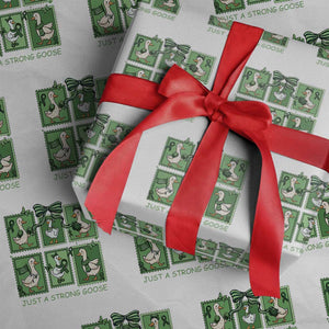 Funny Liver Cancer Warrior Support Gift Wrapping Paper Roll Just A Strong Goose