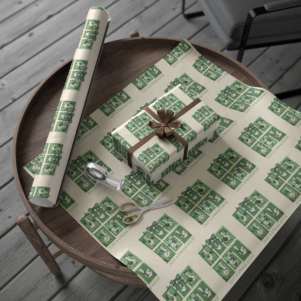 Funny Liver Cancer Warrior Support Gift Wrapping Paper Roll Just A Strong Goose