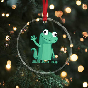 Funny Lizard Lizard Lizard Crystal Glass Ornament Cute Gecko Reptile Meme TS02 Print Your Wear