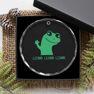 Funny Lizard Lizard Lizard Crystal Glass Ornament Weirdcore Gecko Reptile Meme TS02 Print Your Wear