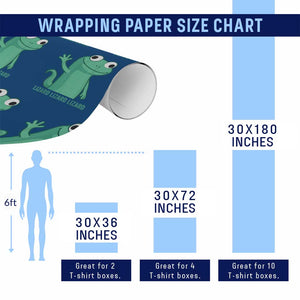 Funny Lizard Lizard Lizard Wrapping Paper Roll Cute Gecko Reptile Meme TS02 Print Your Wear