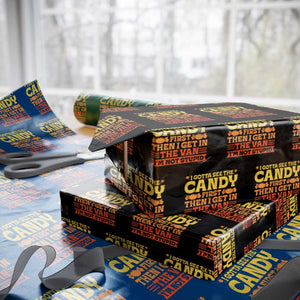 Funny Lollipop Van Gift Wrapping Paper Roll Creepy Adult I Gotta See The Candy First I'm Not Stupid TS10 Black Print Your Wear