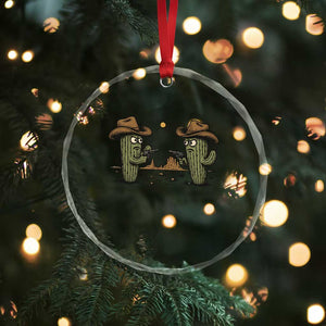 Funny Lone Star Cactus Cowboy Gunfight Gift Crystal Glass Ornament TS12 Print Your Wear