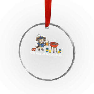 Funny Los Angeles Tailgate Club Crystal Glass Ornament Game Day BBQ Ram Fan