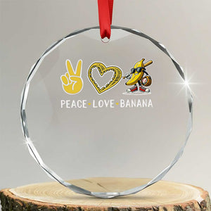 Funny Love Bananas Crystal Glass Ornament Cute Banana Gifts TS10 Transparent Glass 3'' Circle Print Your Wear