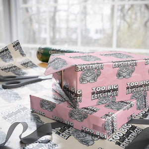 Funny Maine Coon Cat Wrapping Paper Roll Too Big To Care About Your Existence TS12 Light Pink Print Your Wear