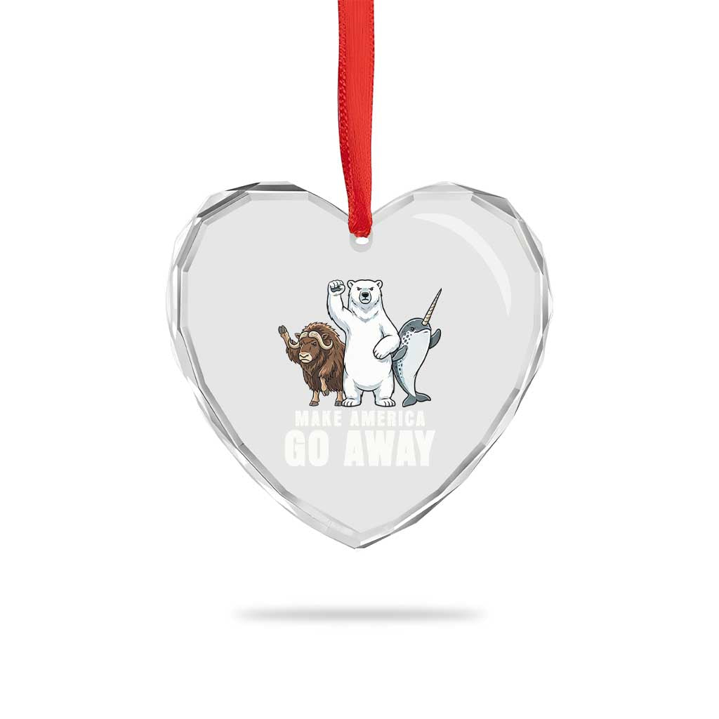 Funny Make America Go Away Heart Crystal Glass Ornament Anti Authoritarian Political Gag Gift TS12 Print Your Wear