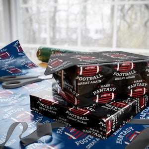 Funny Make Fantasy Football Great Again Wrapping Paper Roll TS10 Black Print Your Wear