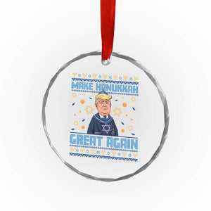 Funny Make Hanukkah Great Again Trump Crystal Glass Ornament TS09 Print Your Wear
