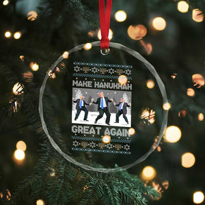 Funny Make Hanukkah Great Again Trump Crystal Glass Ornament Menorah David Stars TS11 Print Your Wear