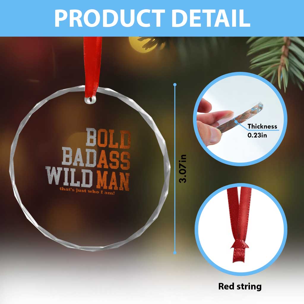 Funny Man Saying Crystal Glass Ornament Birthday Husband Dad Grandpa Fathers Day Men Gag Gift TS10 Print Your Wear