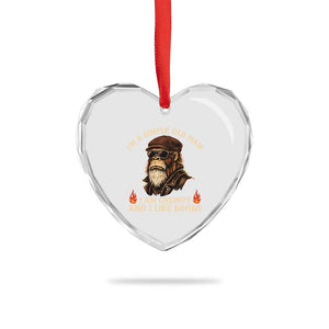 Funny Man Saying Heart Crystal Glass Ornament Im A Simple Old Man I Am Grumpy And Like Boobs Bigfoot Gag Gift TS10 Print Your Wear