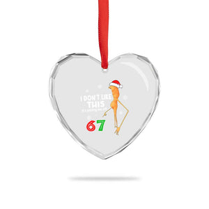 Funny Marcus The Worm 67 Meme Christmas Heart Crystal Glass Ornament I Don't Like This It's Pissing Me Off TS11 Print Your Wear