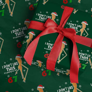 Funny Marcus The Worm 67 Meme Christmas Wrapping Paper Roll I Don't Like This It's Pissing Me Off TS11 Green Print Your Wear