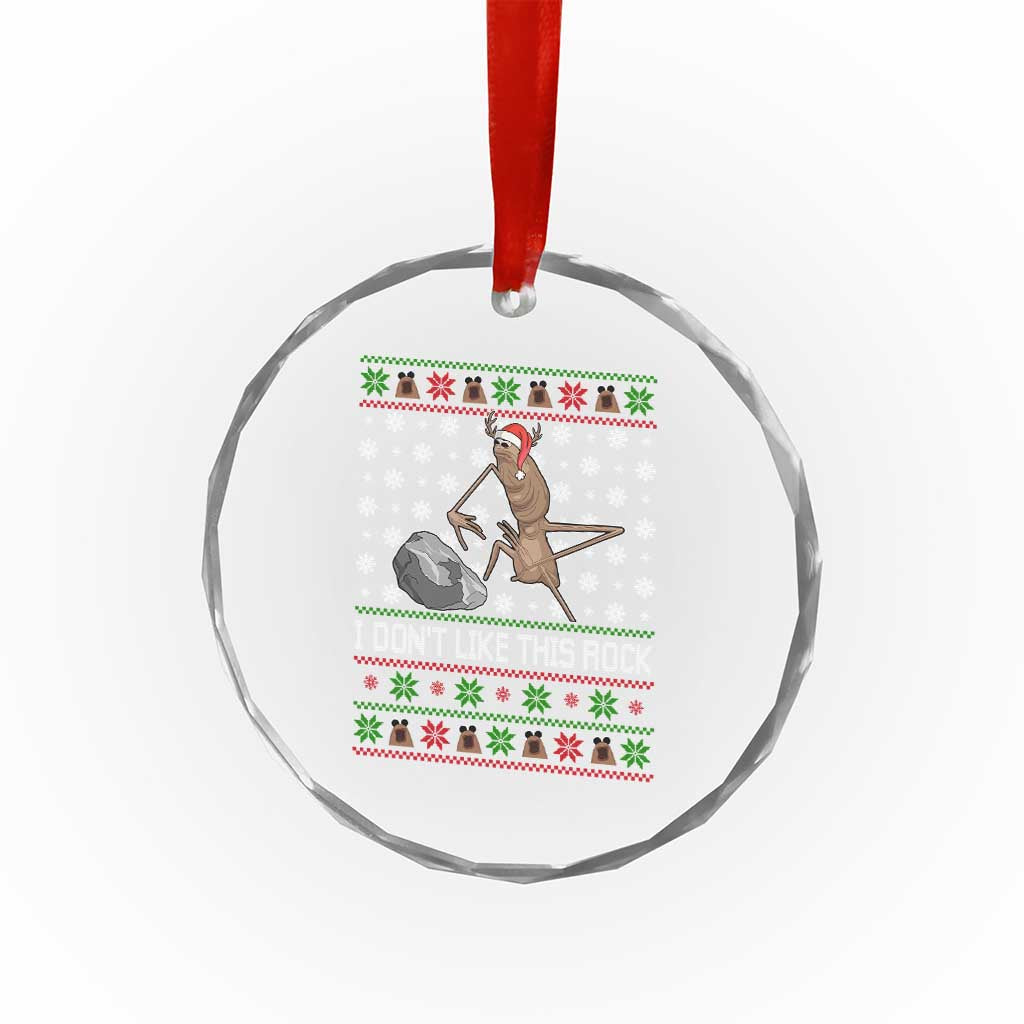 Funny Marcus The Worm Christmas Crystal Glass Ornament I Dont Like This Rock Xmas Holiday TS11 Print Your Wear