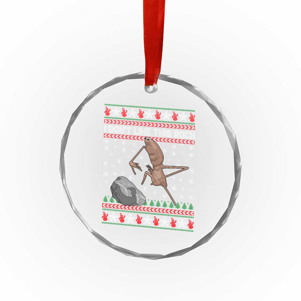 Funny Marcus The Worm Christmas Crystal Glass Ornament I Dont Like This Rock Xmas Meme TS11 Print Your Wear