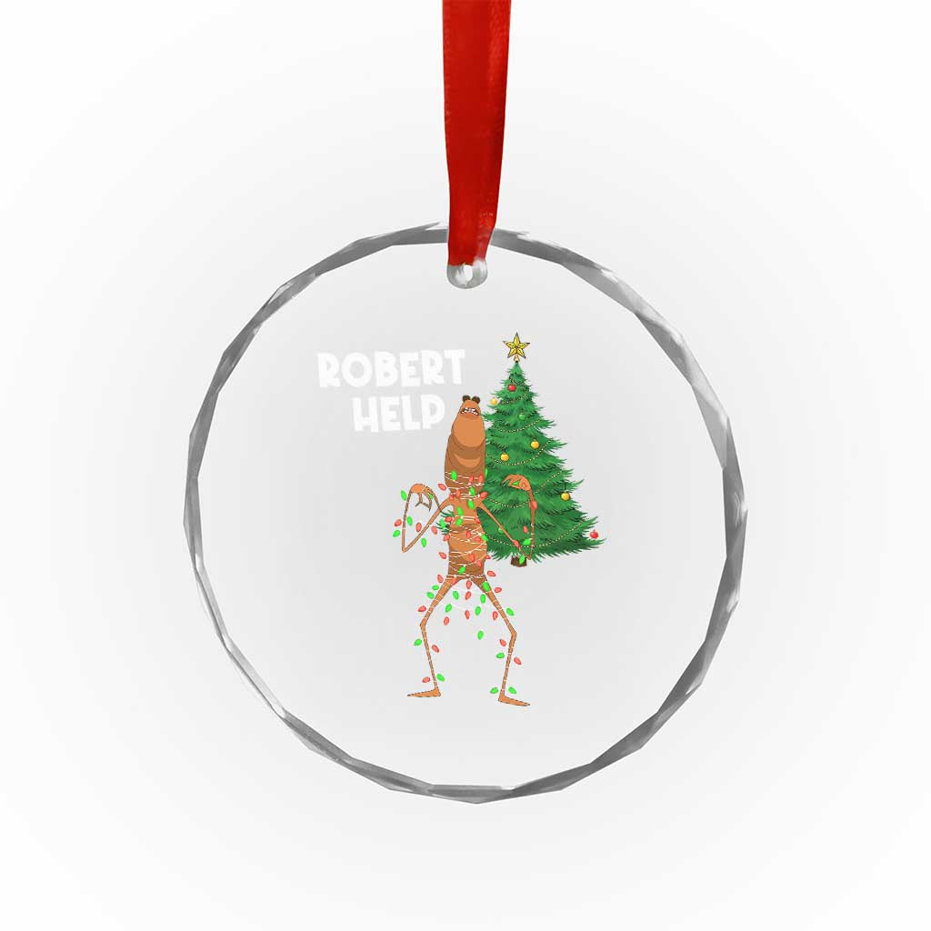 Funny Marcus The Worm Christmas Crystal Glass Ornament Robert Help Xmas Tree TS11 Print Your Wear