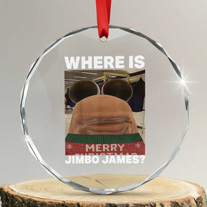 Funny Marcus The Worm Christmas Crystal Glass Ornament Where Is Jimbo James Xmas Ugly Sweater TS11 Transparent Glass 3'' Circle Print Your Wear
