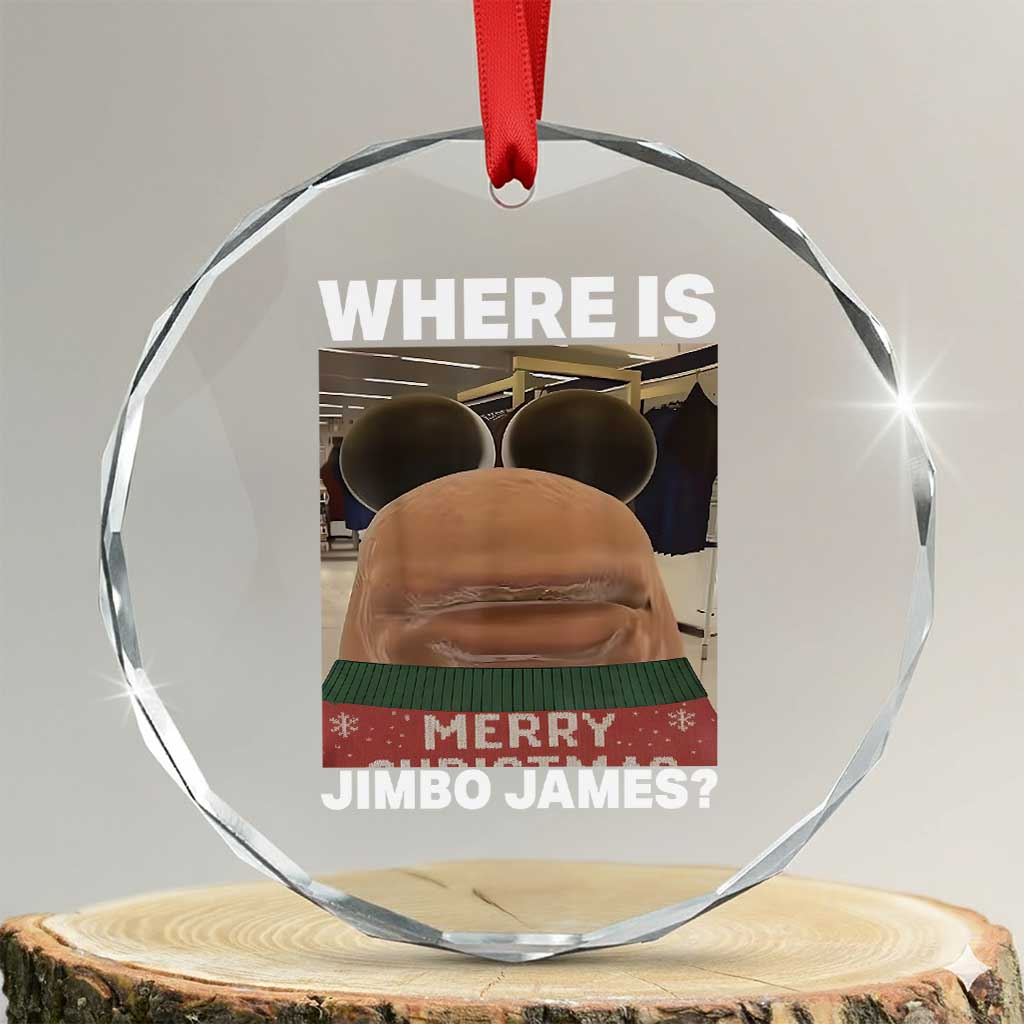 Funny Marcus The Worm Christmas Crystal Glass Ornament Where Is Jimbo James Xmas Ugly Sweater TS11 Transparent Glass 3'' Circle Print Your Wear
