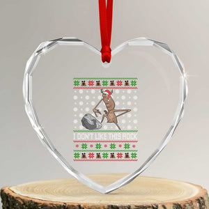 Funny Marcus The Worm Christmas Heart Crystal Glass Ornament I Dont Like This Rock Xmas Holiday TS11 Transparent Glass 3'' Heart Print Your Wear