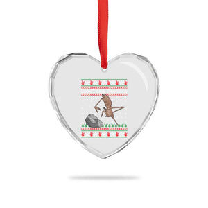 Funny Marcus The Worm Christmas Heart Crystal Glass Ornament I Dont Like This Rock Xmas Meme TS11 Print Your Wear