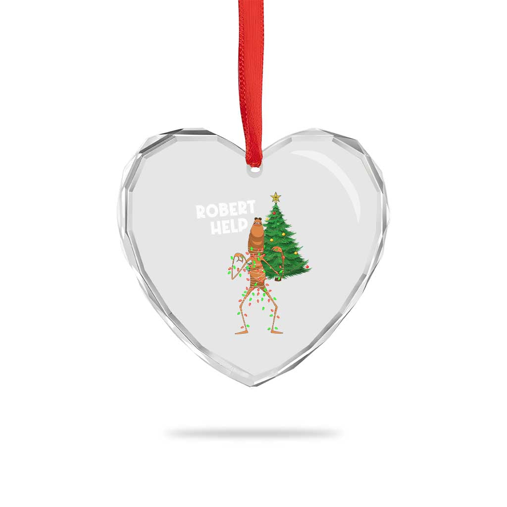 Funny Marcus The Worm Christmas Heart Crystal Glass Ornament Robert Help Xmas Tree TS11 Print Your Wear