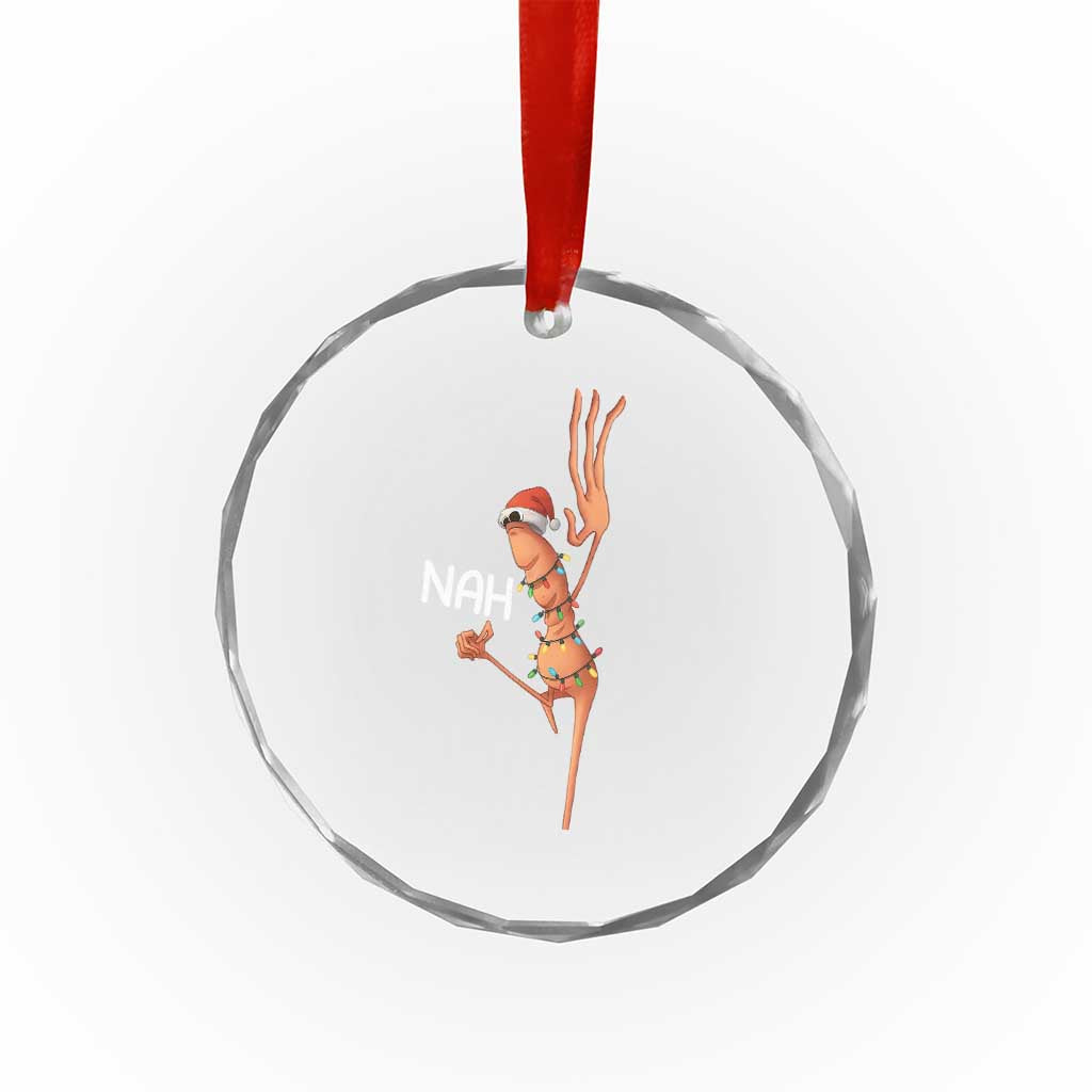 Funny Marcus The Worm Christmas Nah Crystal Glass Ornament TS11 Print Your Wear