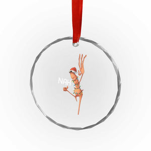 Funny Marcus The Worm Christmas Nah Crystal Glass Ornament TS11 Print Your Wear