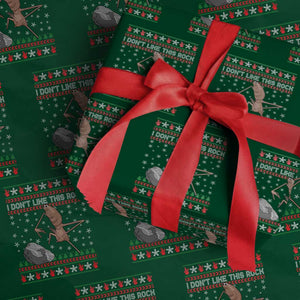 Funny Marcus The Worm Christmas Wrapping Paper Roll I Dont Like This Rock Xmas Meme TS11 Green Print Your Wear