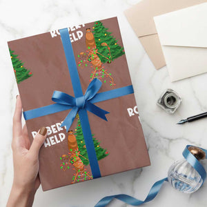Funny Marcus The Worm Christmas Wrapping Paper Roll Robert Help Xmas Tree TS11 Mocha Print Your Wear
