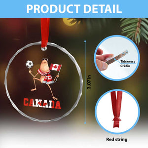 Funny Marcus The Worm Crystal Glass Ornament Canadian Pride Soccer Gift TS12 Print Your Wear