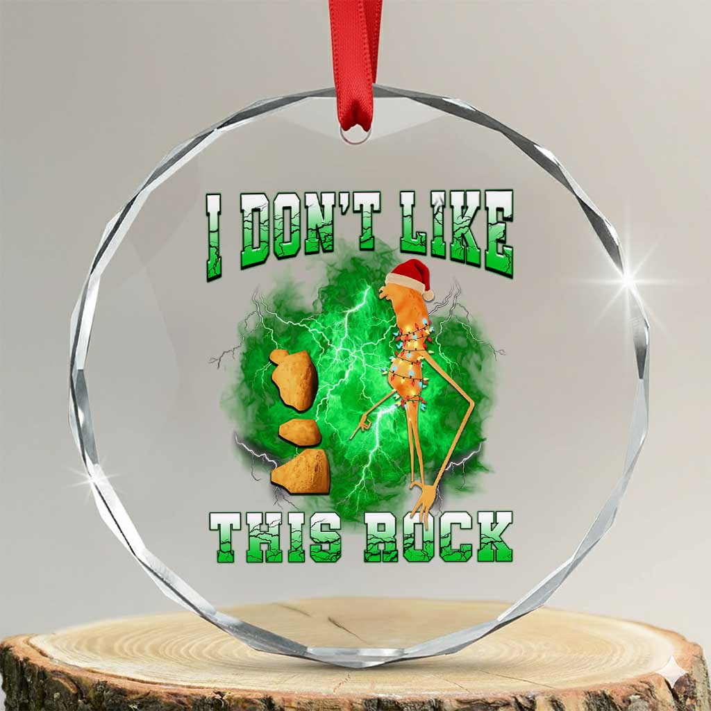 Funny Marcus The Worm Crystal Glass Ornament I Don't Like This Rock Brain Rot TS10 Transparent Glass 3'' Circle Print Your Wear