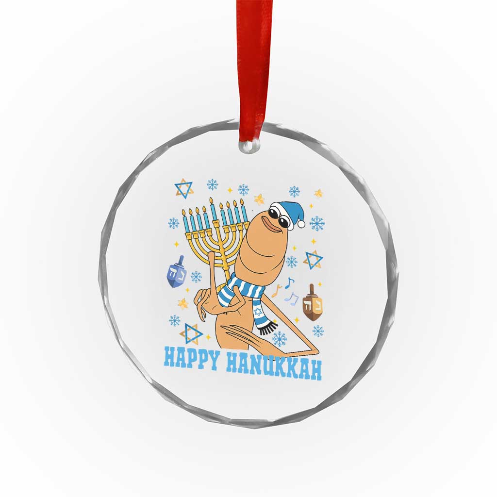 Funny Marcus The Worm Hanukkah Meme Crystal Glass Ornament TS14 Print Your Wear