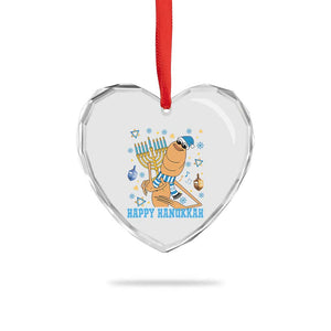 Funny Marcus The Worm Hanukkah Meme Heart Crystal Glass Ornament TS14 Print Your Wear