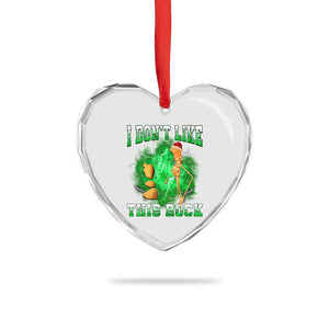 Funny Marcus The Worm Heart Crystal Glass Ornament I Don't Like This Rock Brain Rot TS10 Print Your Wear
