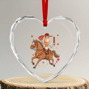 Funny Marcus The Worm Lunar New Year Heart Crystal Glass Ornament Viral Meme TS12 Transparent Glass 3'' Heart Print Your Wear
