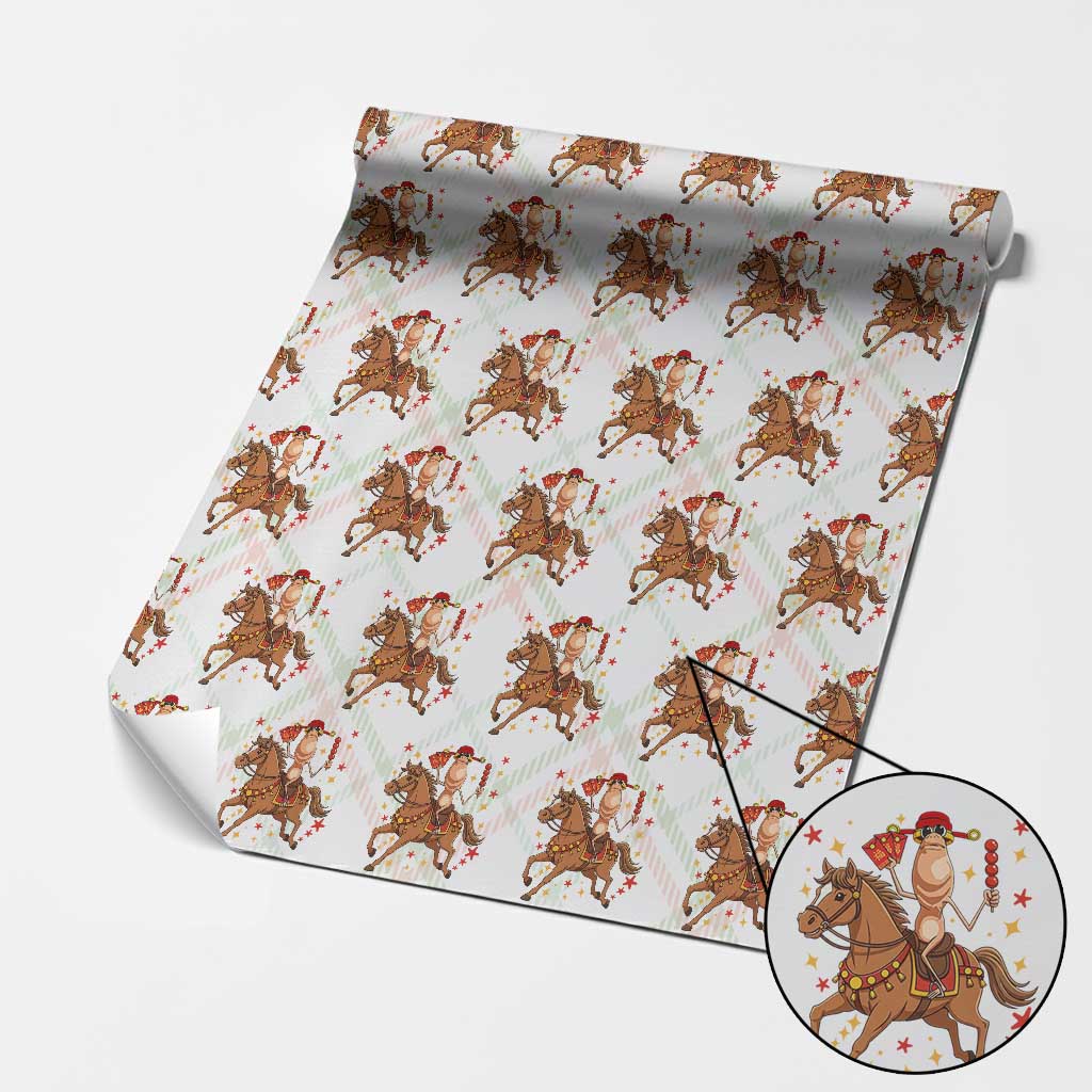 Funny Marcus The Worm Lunar New Year Wrapping Paper Roll Viral Meme TS12 Christmas Plaid Print Your Wear
