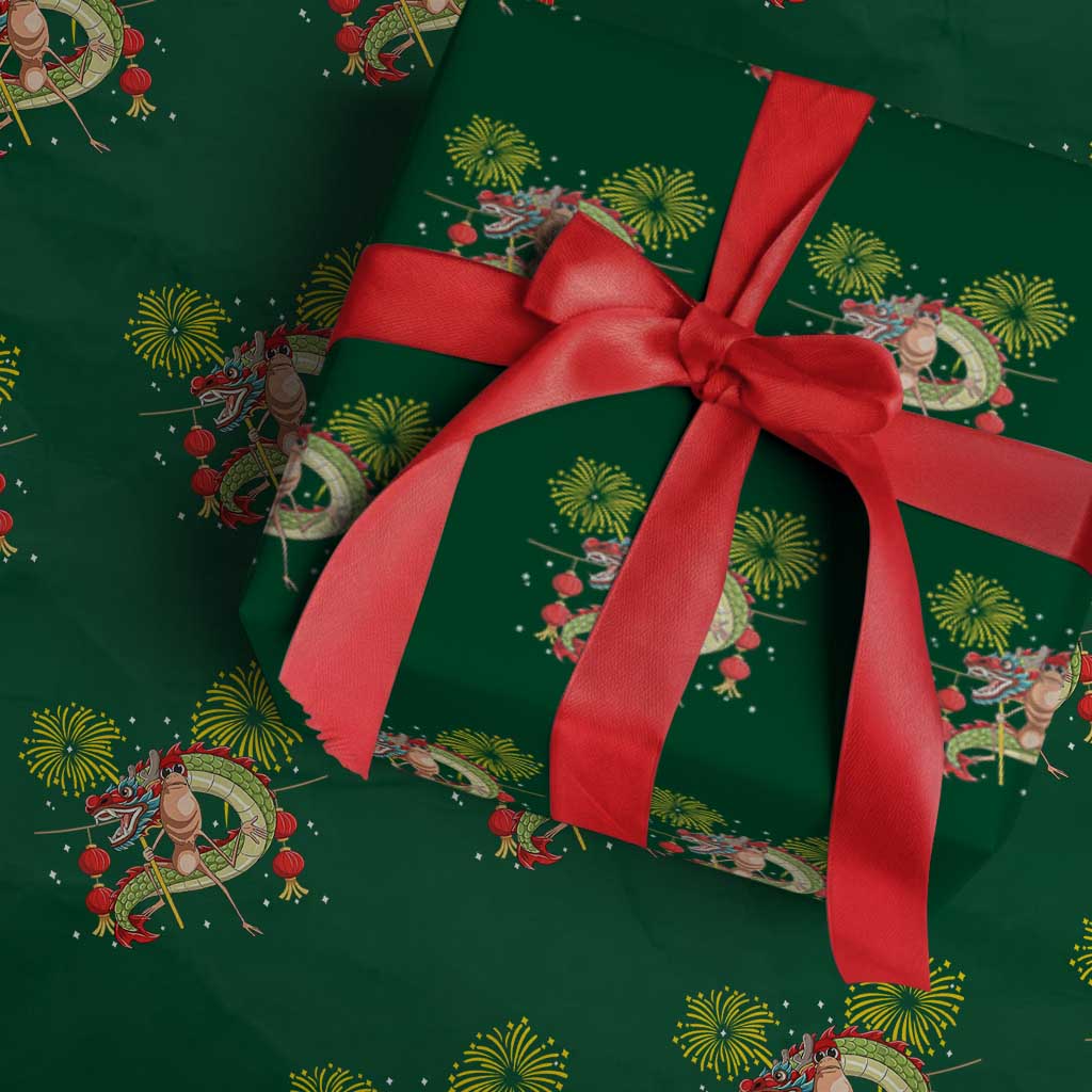 Funny Marcus The Worm Meme Wrapping Paper Roll Viral Lunar New Year TS12 Green Print Your Wear