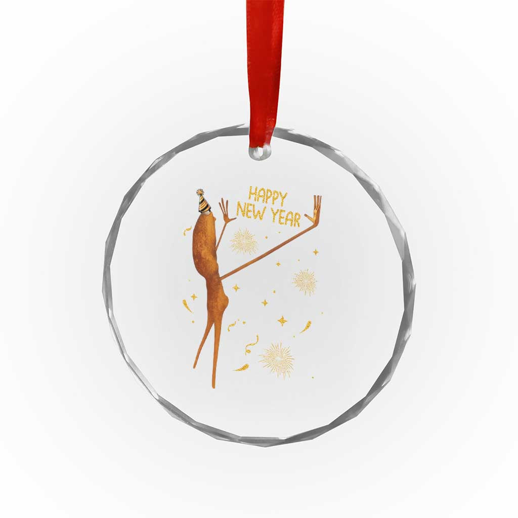 Funny Marcus The Worm New Year Crystal Glass Ornament Happy New Year NYE Party Firework TS11 Print Your Wear