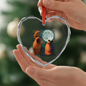 Funny Marcus The Worm New Year Heart Crystal Glass Ornament Happy New Year 2026 Moon NYE Party TS11 Print Your Wear