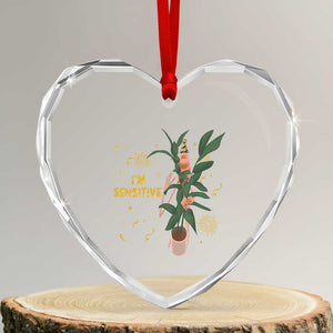 Funny Marcus The Worm New Year Heart Crystal Glass Ornament I Am Sensitive NYE Party Firework TS11 Transparent Glass 3'' Heart Print Your Wear