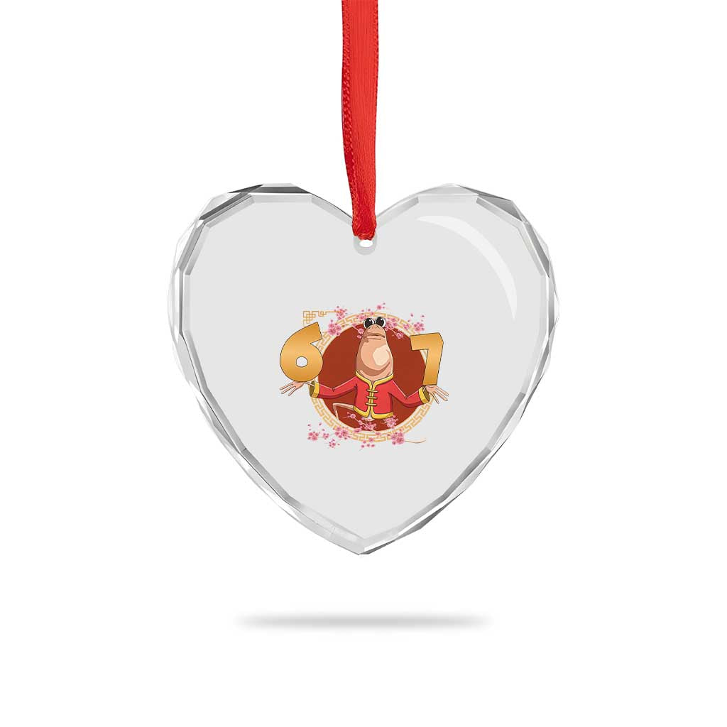 Funny Marcus The Worm Six Seven Lunar New Year Meme Heart Crystal Glass Ornament TS12 Print Your Wear