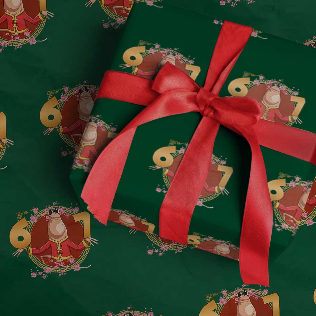 Funny Marcus The Worm Six Seven Lunar New Year Meme Wrapping Paper Roll TS12 Green Print Your Wear