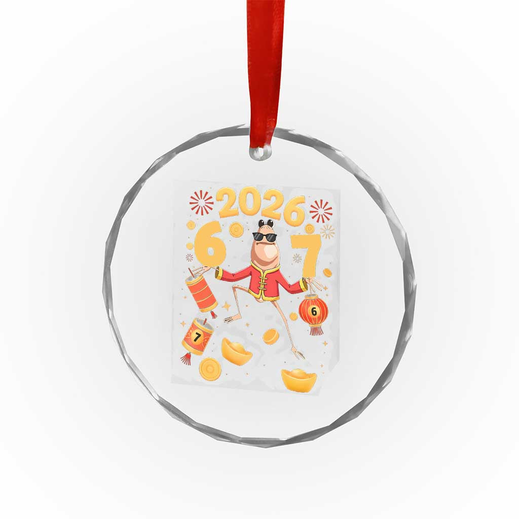 Funny Marcus The Worm Six Seven Meme Crystal Glass Ornament Lunar New Year 2026 Gift TS12 Print Your Wear
