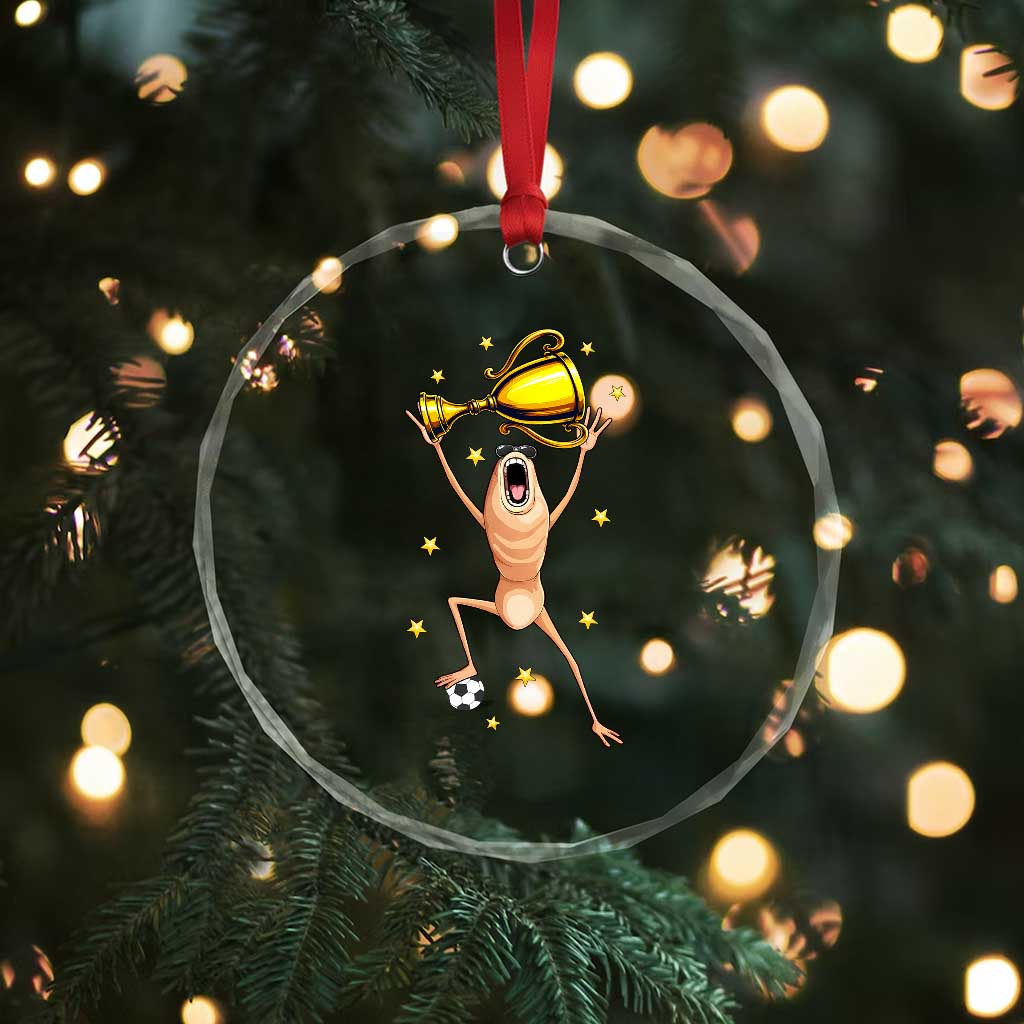 Funny Marcus The Worm Soccer Champion Crystal Glass Ornament Soccer Lover TS12 Print Your Wear